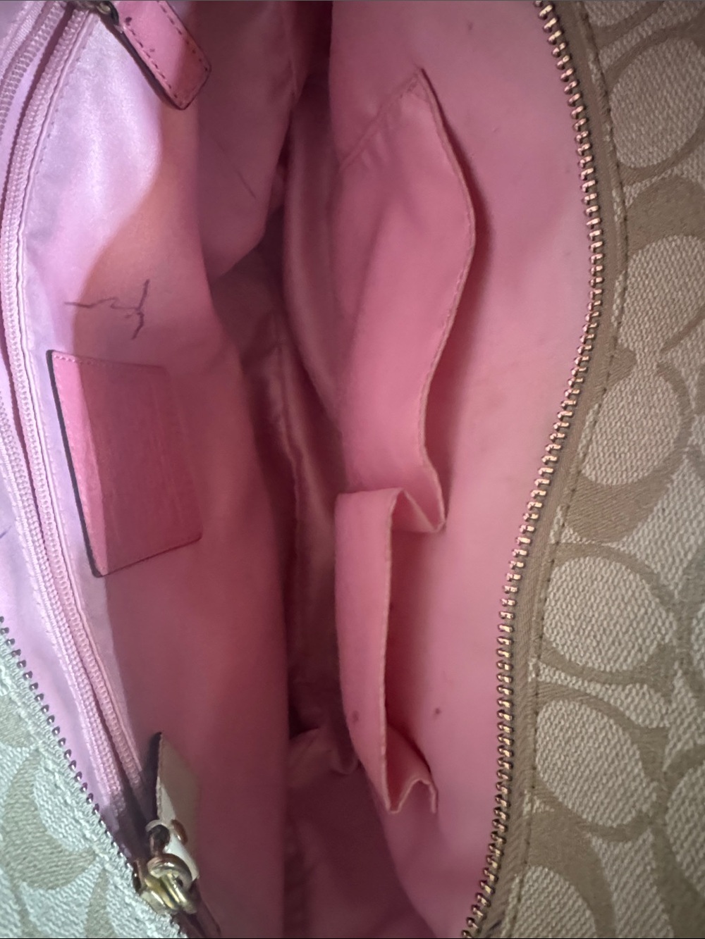 Authentic vintage Coach Beige Signature heritage Tote - Picture 12 of 14